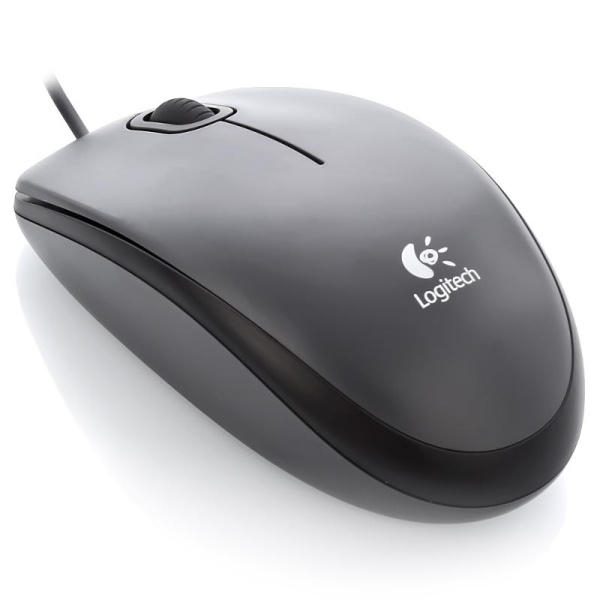 Мышь Logitech M90 Dark Gray оптическая (1000dpi) USB (2but) (910-001794) RTL